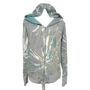 Hurley Hoodie Sweatshirt Juniors Size XL Womens Skull Crossbones Raw Edge Spello